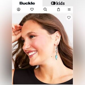 Turquoise Western Drop Earrings